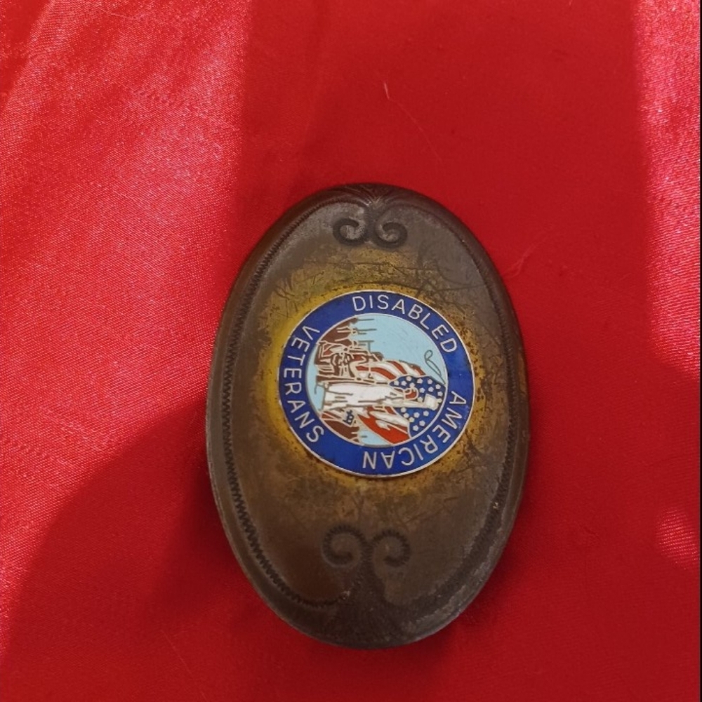 Vintage disabled American veteran buckle
